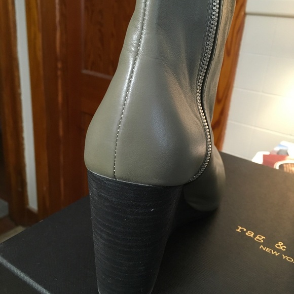 rag & bone Sage Green Wedge Boots - Picture 3 of 3